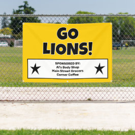 金ゴールドカスタムスポーツチームバナー 横断幕