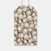 金ゴールドカスタムバウブルオーナメントパターン ギフトタグ (裏面)