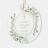 金ゴールドカスタムバプテスマ写真 セラミックオーナメント (左)