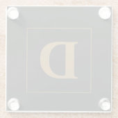 金ゴールドカスタムファミリーイニシャル付き ガラスコースター (裏面)