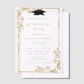 金ゴールドカスタムフェルムエクセシデーション招待状テンプレート ベラム紙招待状 (オフセット)