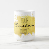 金ゴールドカスタムフォイル引用文マグカップ。 コーヒーマグカップ (中央)