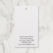 金ゴールドカスタムフローラスプレーイヤリングディスプレイカード ギフトタグ (裏面)