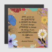 金ゴールドカスタムフローラセレニティ祈りの言葉マグネット (正面/裏面)