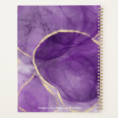 金ゴールドカスタムプランナー付き紫アルコールインクアート プランナー手帳 (裏面)