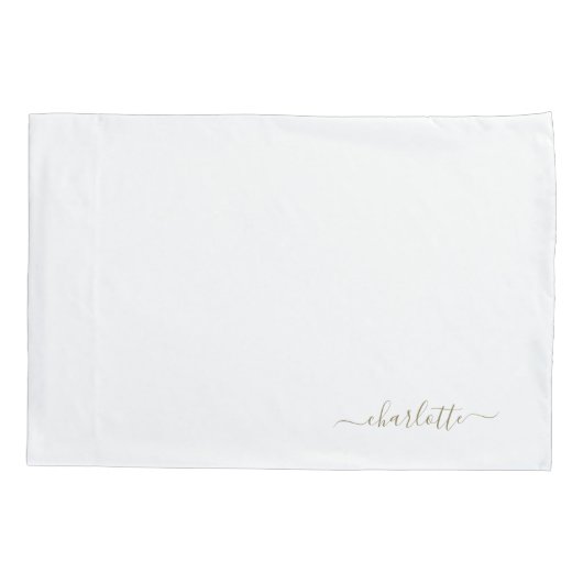 金ゴールドカスタムベッドピロー 枕カバー (裏面)