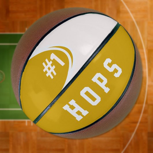 金ゴールドカスタムホワイトバスケットボール バスケットボール