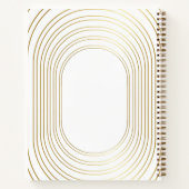 金ゴールドカスタムホワイト写真家族クリスマス ノートブック (裏面)