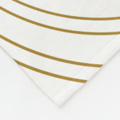 金ゴールドカスタムホワイト写真家族クリスマス フリースブランケット (角)