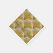 金ゴールドカスタムマイルストーン30番目のフローラ誕生日ナプキンス スタンダードカクテルナプキン (角)