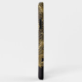 金ゴールドカスタムマンダラアートパターンオンピンクパープル Case-Mate iPhoneケース (裏面/右)