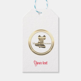 金ゴールドカスタムメリークリスマス ギフトタグ