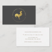 金ゴールドカスタムルースターロゴ名刺 名刺 (正面/裏面)