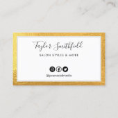 金ゴールドカスタムロイヤリティカード 名刺 (裏面)