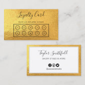 金ゴールドカスタムロイヤリティカード 名刺 (正面/裏面)