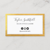 金ゴールドカスタムロイヤリティカード 名刺 (裏面)