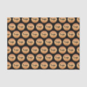 金ゴールドカスタムロゴの黒い背景の追加 薄葉紙 (正面)