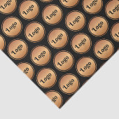 金ゴールドカスタムロゴの黒い背景の追加 薄葉紙 (詳細)