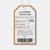 金ゴールドカスタムロゴ小規模企業の割引価格ラベル ギフトタグ (正面)