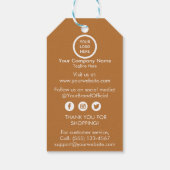 金ゴールドカスタムロゴ小規模企業の割引価格ラベル ギフトタグ (裏面)