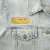 金ゴールドカスタムロゴ従業員 名札 (インサイチュ)