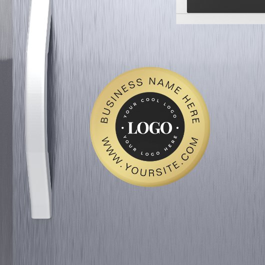 金ゴールドカスタムロゴ&文字会社ビジネスブランド マグネット