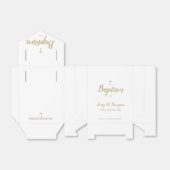 金ゴールドカスタム十字洗礼 フェイバーボックス (折り畳みなし)