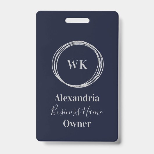 金ゴールドカスタム名モノグラム海軍 バッジ (正面)