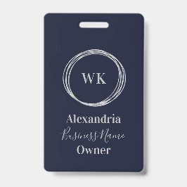 金ゴールドカスタム名モノグラム海軍 バッジ