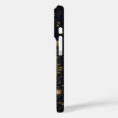 金ゴールドカスタム宇宙の天空のブラックサンムーンスターズ Case-Mate iPhoneケース (裏面 / 左)