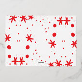 金ゴールドカスタム文字オーバーレイメリークリスマスフォト 箔シーズンカード (裏面)