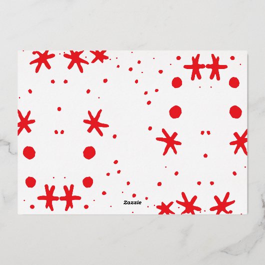 金ゴールドカスタム文字オーバーレイメリークリスマスフォト 箔シーズンカード (裏面)