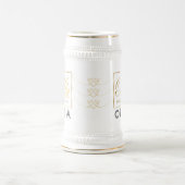 金ゴールドカスタム書名感謝贈り物 ビールジョッキ (中央)