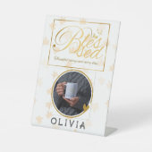 金ゴールドカスタム書名感謝贈り物 台座サイン (正面)