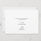 金ゴールドカスタム紙吹雪シンプル事業者 サンキューカード (裏面)