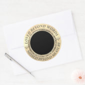 金ゴールドカスタム記念写真 ラウンドシール (封筒)