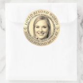 金ゴールドカスタム記念写真 ラウンドシール (バッグ)