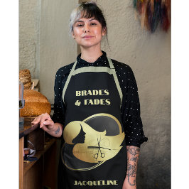 金ゴールドカスタム&バックヘアスタイリングエプロン エプロン