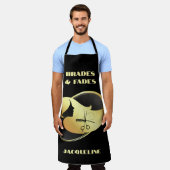 金ゴールドカスタム&バックヘアスタイリングエプロン エプロン (着用した状態)