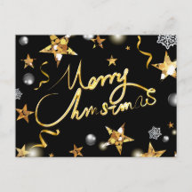 金ゴールドカッコいいブラック星メタリックファッションメリークリスマス