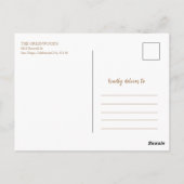 金ゴールドカッコいいブラック星メタリックファッションメリークリスマス ポストカード (裏面)