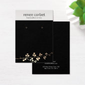 金ゴールドカッコいい分岐黒耳飾り表示ホルダー (デスク)