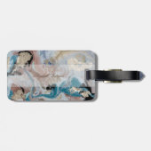 金ゴールドカッコいい大理石テクスチャモノグラム ラゲッジタグ (裏面横)