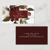 金ゴールドカップケーキブルゴーニュフラワーズベーカリー 名刺 (正面/裏面)