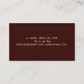 金ゴールドカップケーキブルゴーニュフラワーズベーカリー 名刺 (裏面)