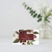 金ゴールドカップケーキブルゴーニュフラワーズベーカリー 名刺 (スタンド正面)