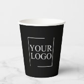 金ゴールドカップコフィーカスタムティール(緑がかった色)パーソナライズされたロゴの追加 紙コップ (正面)