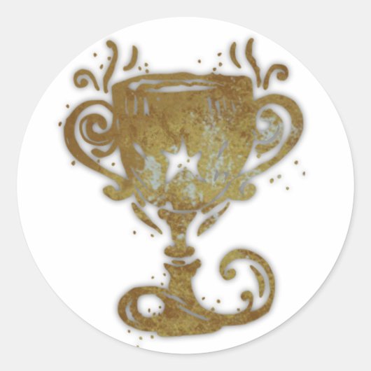 金ゴールドカップシールシール ラウンドシール (正面)