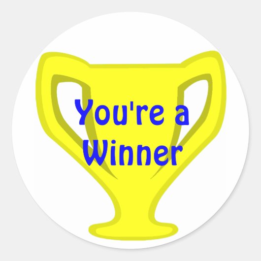 金ゴールドカップ先生賞ステッカー ラウンドシール (正面)