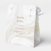 金ゴールドカテラーベーカリーパティッセリーマーブルスワーズギフト フェイバーボックス (裏面サイド)